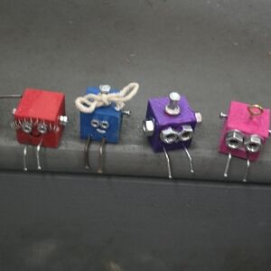 Colorful Robot Figurines